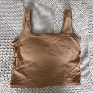 Nude Square Neck Tank Top